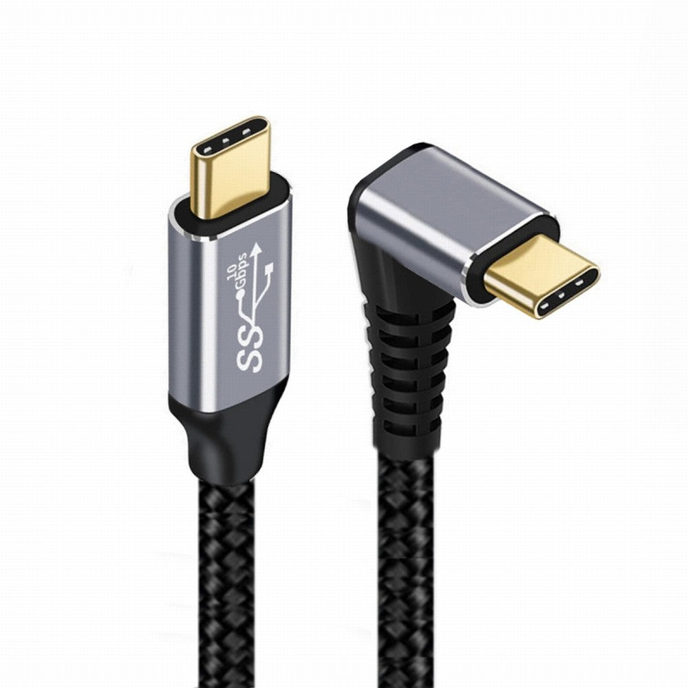 Chenyang 90 Degree Up Down Angled Type-C USB-C Male to Male USB3.1 10Gbps 100W Data Cable for Laptop Phone CC-UC-064-UP