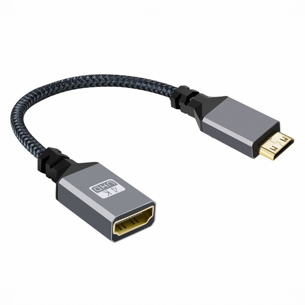 Chenyang 4K Type-C MINI HDMI 1.4 Male to HDMI Female Extension Cable for DV MP4 Camera DC Laptop HD-004-BK