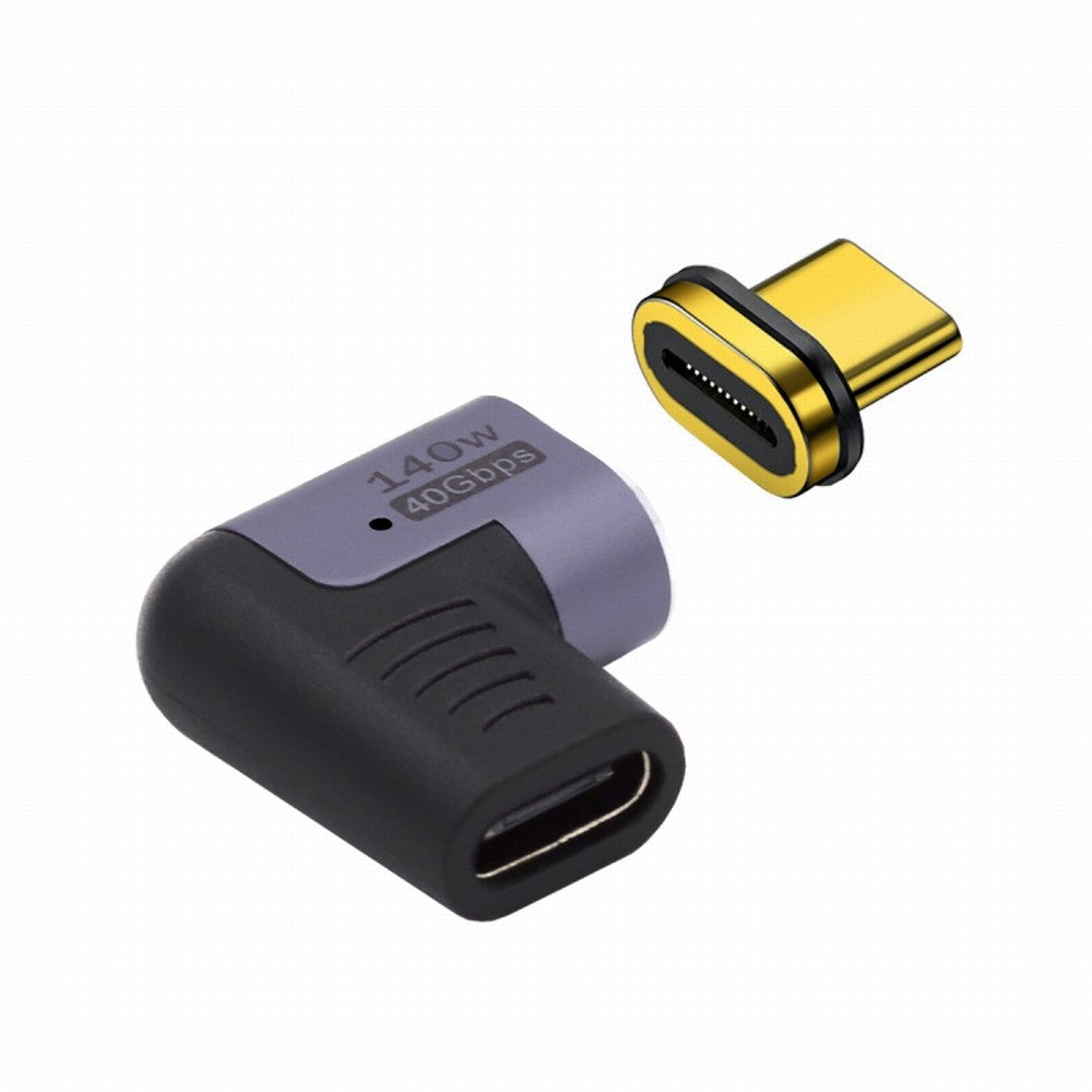 Chenyang Magnetic Connector USB4 140W 40Gbps USB4 Type C Male to Female Left Right Angled Power Data 8K Video Adapter for Laptop Phone UC-062-RI