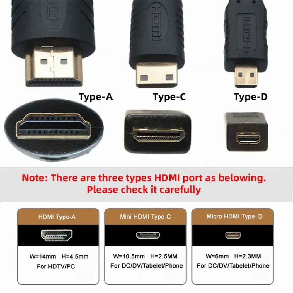 Chenyang 2pcs/set HDMI to Micro HDMI Type A to Type-D Male Connector Socket for Raspberry PI 3B/3B+/4B Opposite U Shape Back Angled CN-006