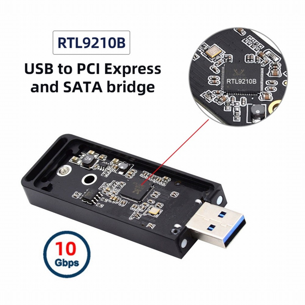 Chenyang USB 3.0 to 2230 2242 NVME M-key M.2 NGFF SATA SSD External PCBA Case Adapter RTL9210B Chipset U3-057-2242MM