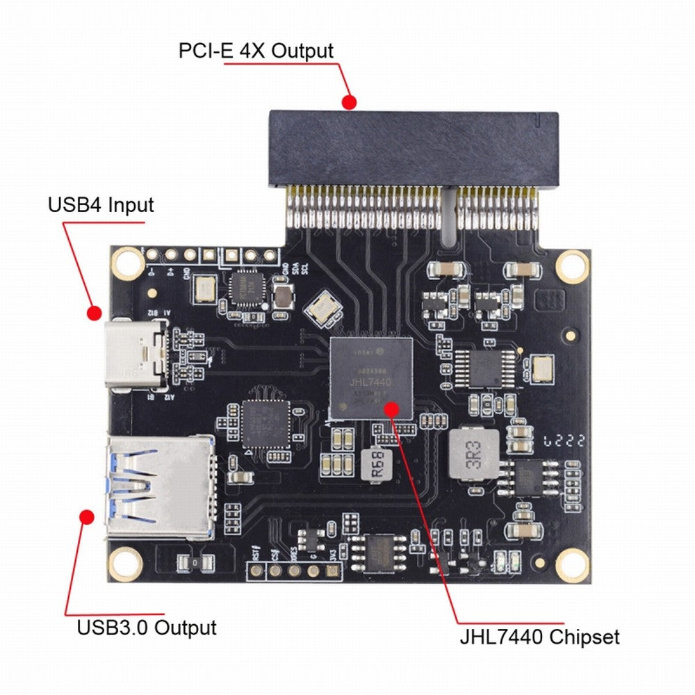 Chenyang Type-C USB4 40Gbps to PCI-E SSD 4x Graphics Card Converter Cable USB4.0 40Gbps JHL7440 Chipset UC-143+EP-005