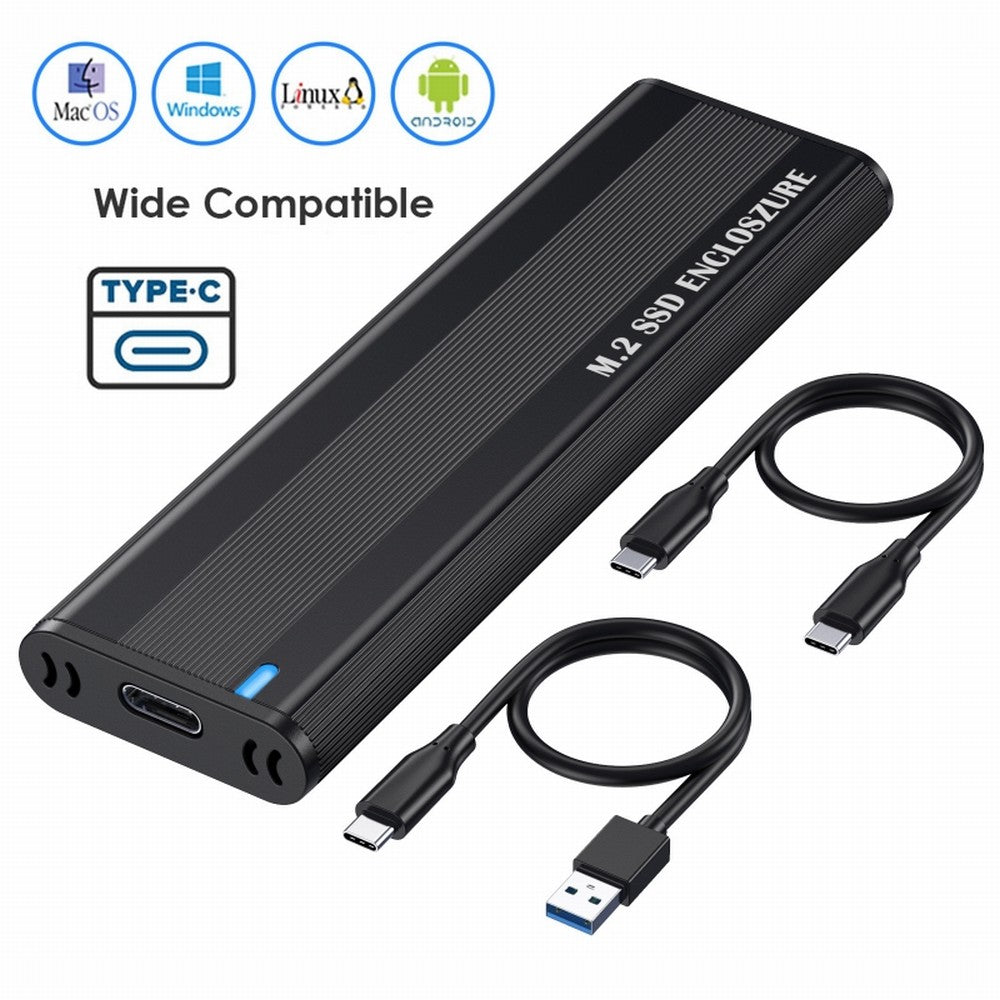 Chenyang USB 3.0 USB-C Type-C to NVME M-key M.2 NGFF SATA SSD External PCBA Case Enclosure RTL9210B Chipset UC-145