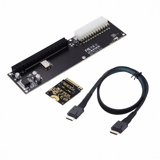 Chenyang PCI-E 3.0 M.2 M-key to Oculink SFF-8612 SFF-8611 Host Adapter for GPD WIN Max2 External Graphics Card & SSD SF-014-BK+SF-061