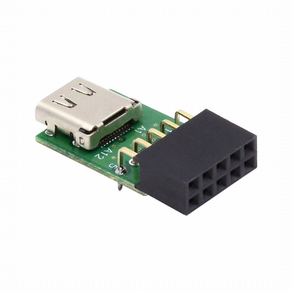 Chenyang Single Port USB 3.1 Type C USB-C Female to USB 2.0 Motherboard 9pin 10pin Header Adapter PCBA 480Mbps UC-141-TC001