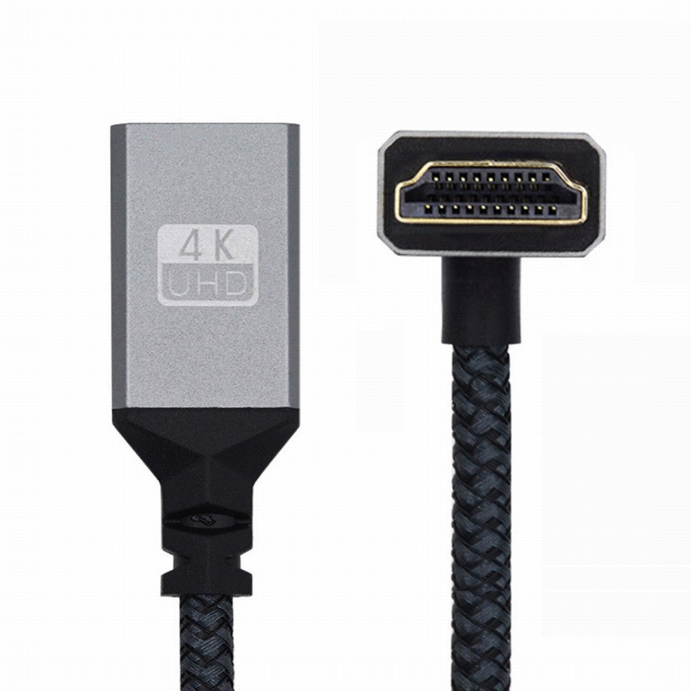 Chenyang Up Angled 90 Degree HDMI 1.4 Type A Male to A Female Extension Cable Support HDTV 4K 60hz 3D HD-061-UP