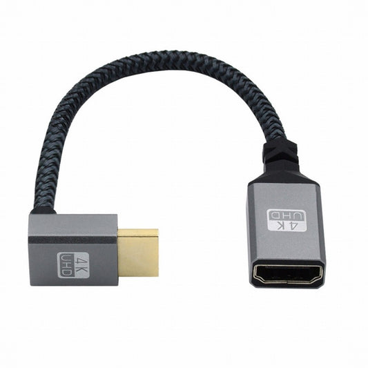 Chenyang HDMI 1.4 Type A Male to A Female Extension Cable Down Angled 90 Degree Support HDTV 4K 60hz 3D HD-061-DN