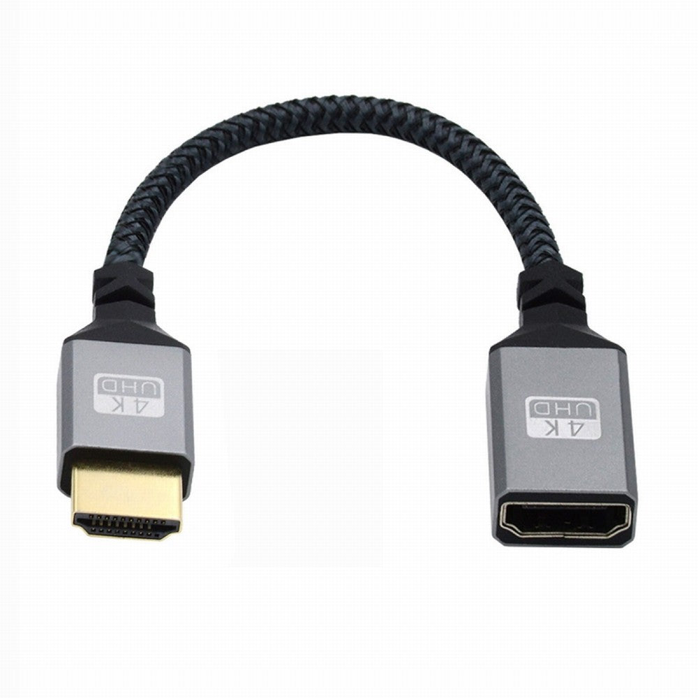 Chenyang HDMI 1.4 Type A Male to A Female Extension Cable Straight Connector 90 Degree Support HDTV 4K 60hz 3D HD-061-BK