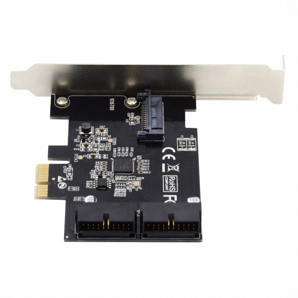 Chenyang 5Gbps 19Pin 20Pin USB 3.0 Front Panel Header to PCI-E 1X Express Card VL805 Adapter for Desktop Computer Motherboard U3-048