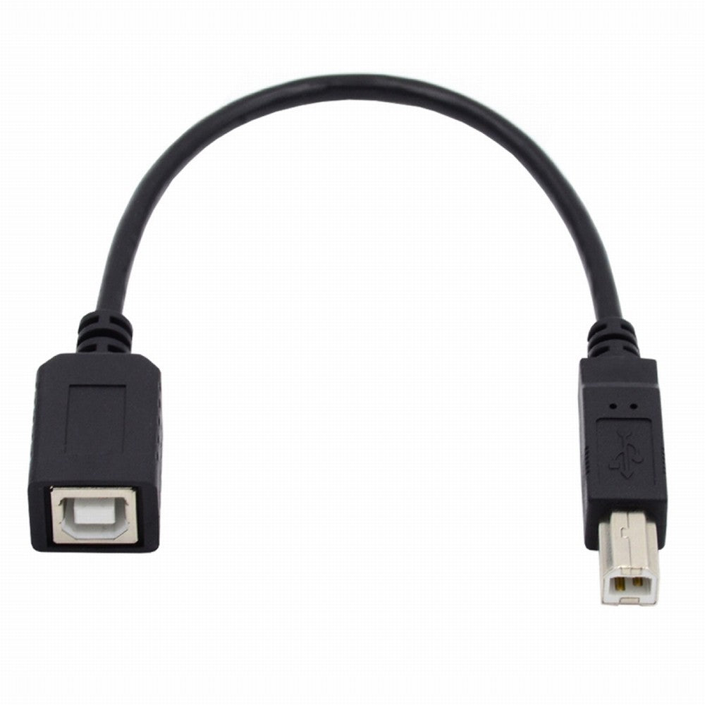 Chenyang USB 2.0 B Type Male to Female Extension Cable 20cm for Printer Scanner Disk U2-068-BK