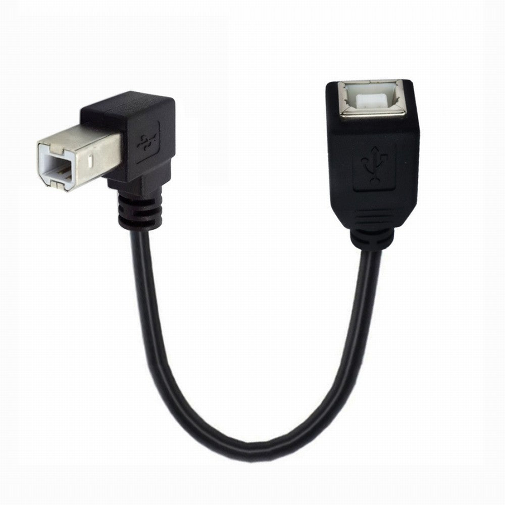 Chenyang USB 2.0 B Type Male to Female Extension Cable Down Angled 90 Degree 20cm for Printer Scanner Disk U2-068-DN