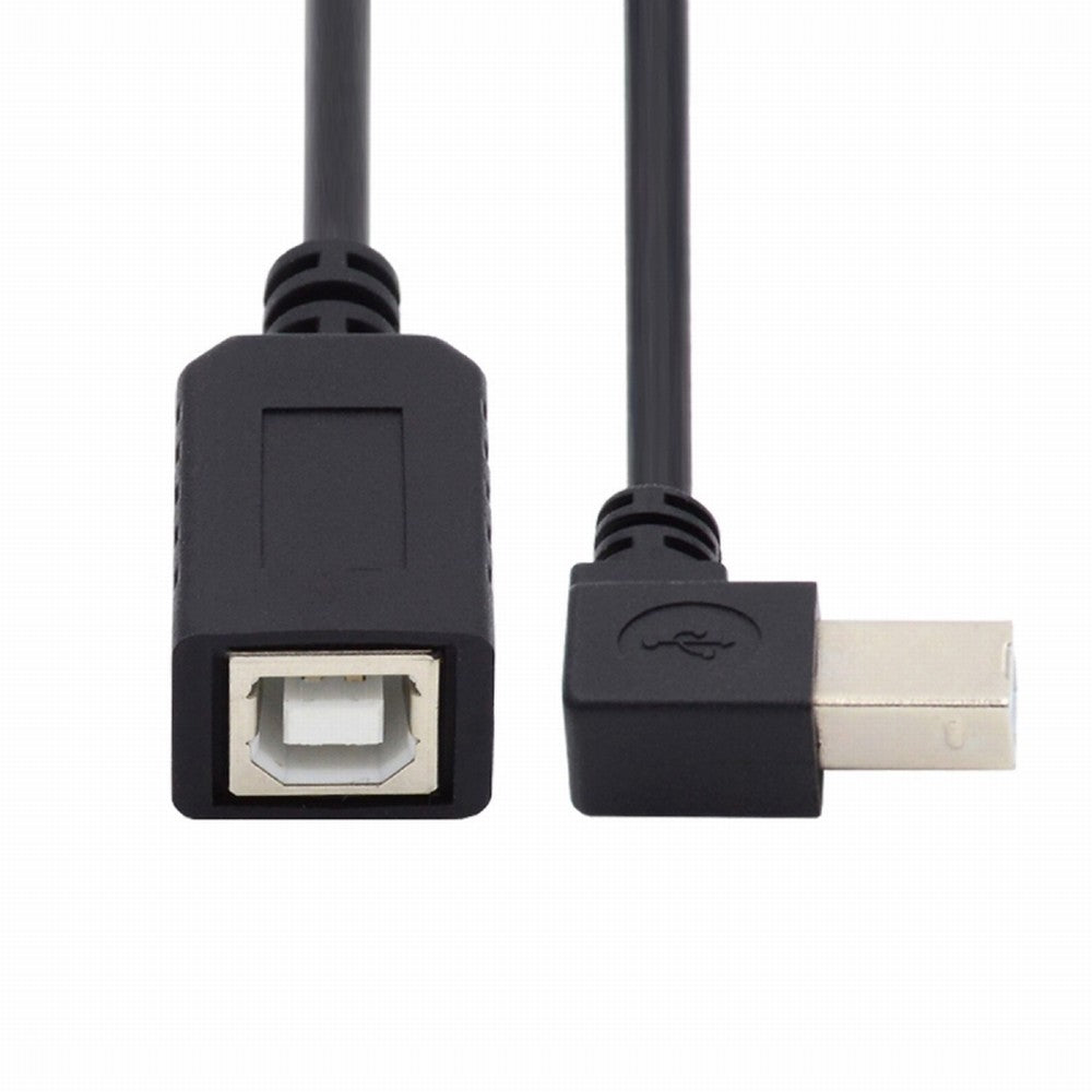 Chenyang USB 2.0 B Type Male to Female Extension Cable Left Angled 90 Degree 20cm for Printer Scanner Disk U2-068-LE