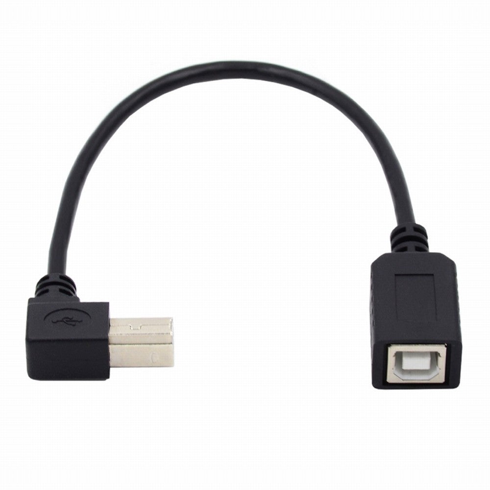 Chenyang USB 2.0 B Type Male to Female Extension Cable Right Angled 90 Degree 20cm for Printer Scanner Disk U2-068-RI