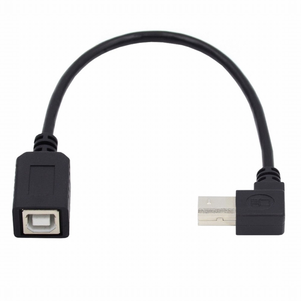 Chenyang USB 2.0 B Type Male to Female Extension Cable Up Angled 90 Degree 20cm for Printer Scanner Disk U2-068-UP