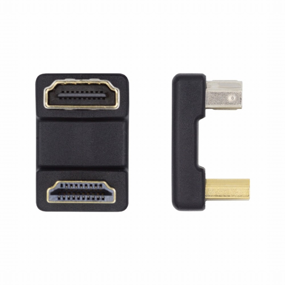 Chenyang Standard HDMI 1.4 Male Type-A to HDMI Female Port Savers 360 Degree Down Opposite U Shape Back Angled Extension Adapter Converter HD-019-DN