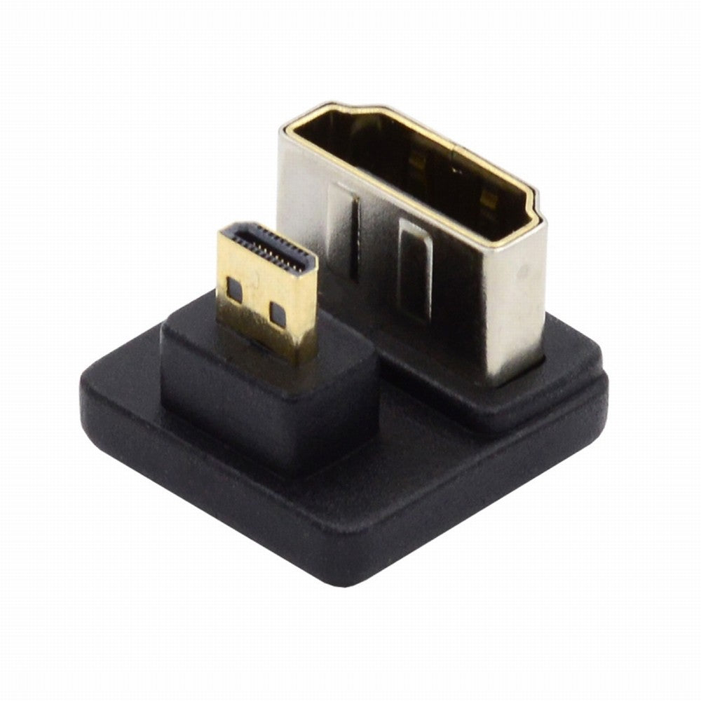 Chenyang Micro HDMI 1.4 Male Type-D to HDMI Female Port Savers 360 Degree Down Opposite U Shape Back Angled Extension Adapter Converter HD-020-DN