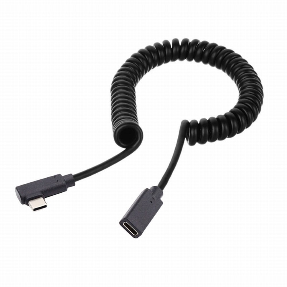 Chenyang Stretch Coiled USB-C Keyboard Mouse Cable for Gaming Keyboard Type-C Male to Female Extension Cable Power & Data UC-133-CMCF