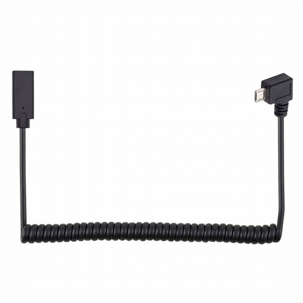 Chenyang Stretch Coiled USB-C Keyboard Mouse Cable for Gaming Keyboard Micro USB Male to Type-C Female Extension Cable Power & Data UC-133-MMCF