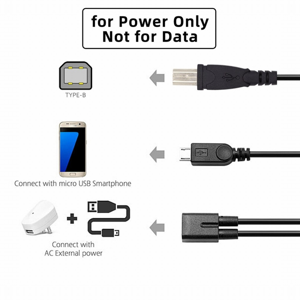 Chenyang Type-C USB-C Female to USB2.0 Standard Type-B & Micro USB Male Splitter Extension Charge Cable U2-069-TC002