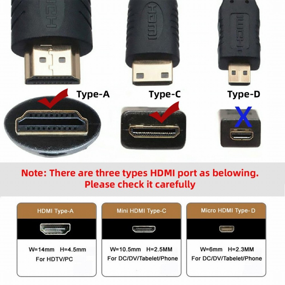 Chenyang Mini HDMI 2.0 Male to HDMI Male 4K 60hz Stretch Coiled Cable Straight Connector for HDTV Computer Laptop Monitor HD-036-BK