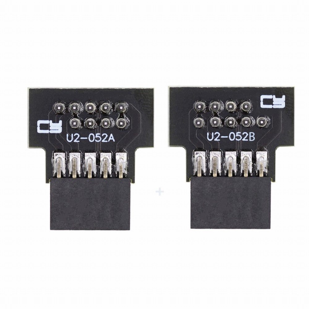 Chenyang 1set Down & Up Angled USB 2.0 10Pin 9Pin Header Male to Female Extension Adapter 90 Degree for Motherboard U2-052