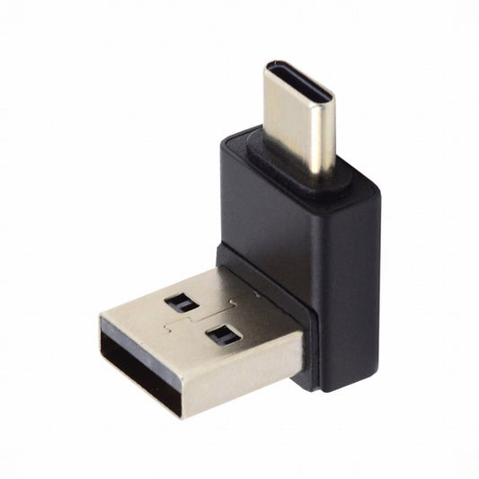 Chenyang Down Angled USB3.0 Type A Male to USB 3.1 Type C Male Data 10Gbps Charge Adapter 90 Degree for Laptop Phone UC-070-TC006