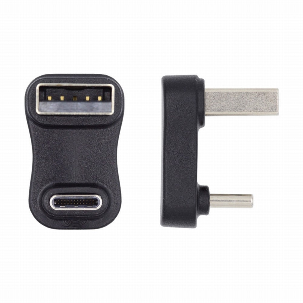 Chenyang USB3.0 Type A Male to USB 3.1 Type C Male Data 10Gbps Down Opposite U Shape Back Angled Charge Adapter 90 Degree for Laptop Phone UC-070-TC008