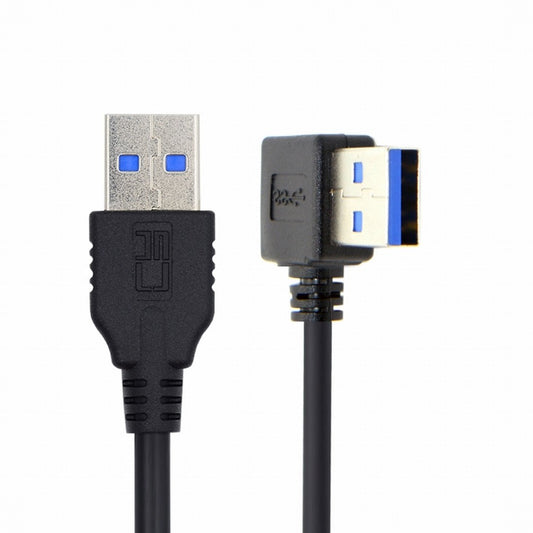 Chenyang Angled USB 3.0 Type-A Male to Straight 3.0 Type-A Male Data 5Gbps Cable 90 Degree Left Angled 40cm U3-069-LE