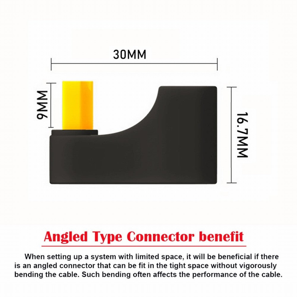 Chenyang HDMI Male Type-A to HDMI Female Port Savers 360 Degree Down Opposite U Shape Back Angled Extension Adapter Converter HD-024-DN