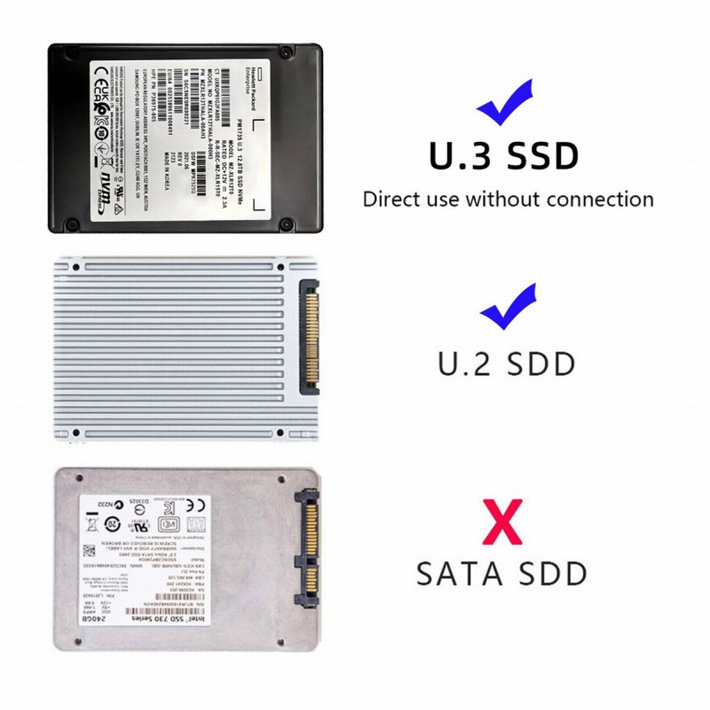 Chenyang PCI-E 4.0 X1 Lane to U.2 U.3 Kit SFF-8639 Host Adapter for Motherboard PM1735 NVMe PCIe SSD SA-093