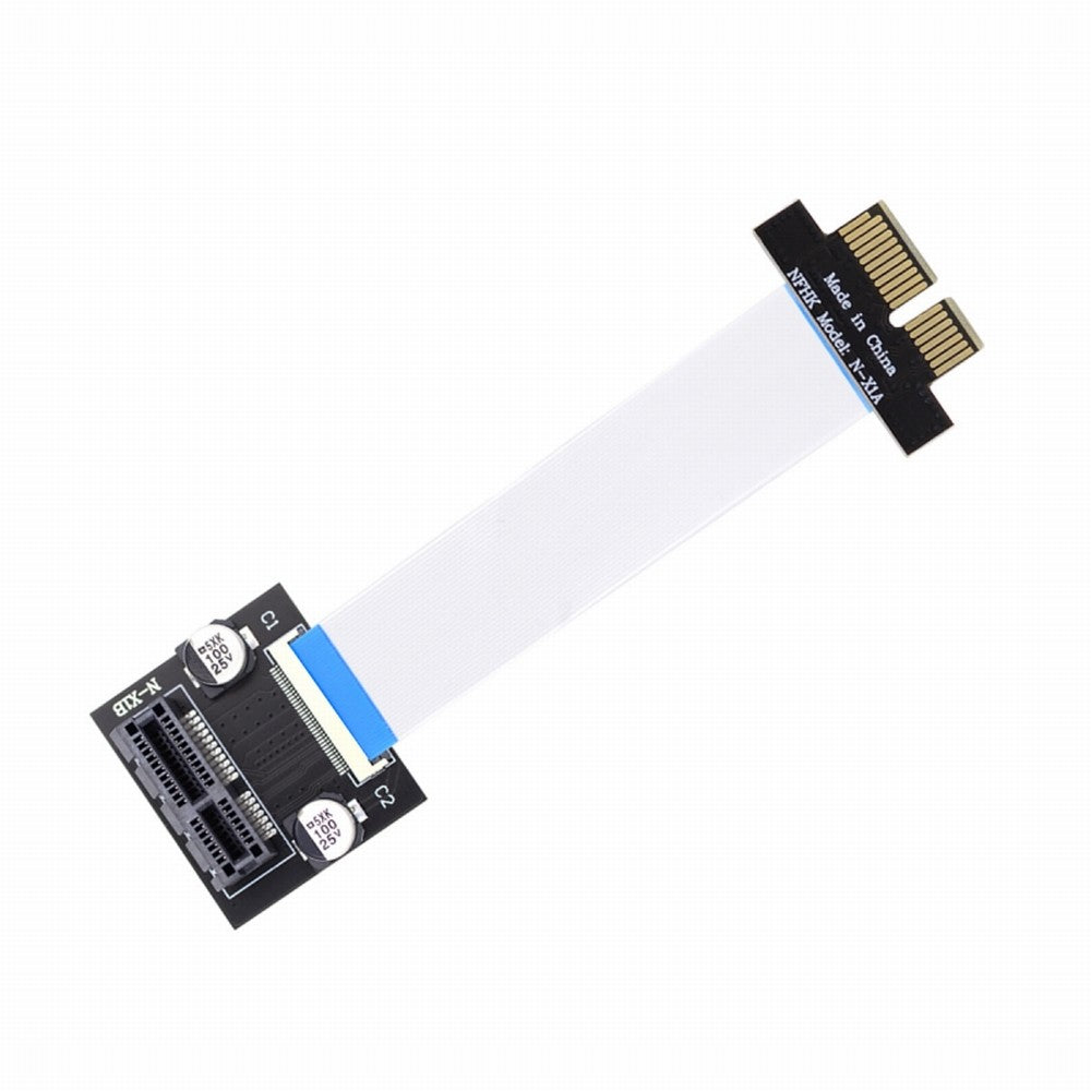 Chenyang Low Profile PCI-E Express 1X Slot Riser Card Extender Extension Ribbon Flex Relocate Cable 10cm 90 Degree Angled EP-017