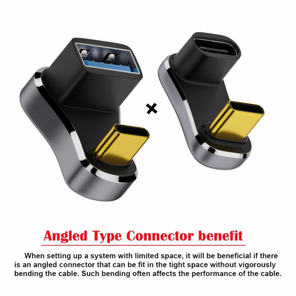 Chenyang USB3.0 Type C Male to Female & OTG Power Data Adapter Opposite U Shape Back Angled Compatible with Steam Deck UC-154