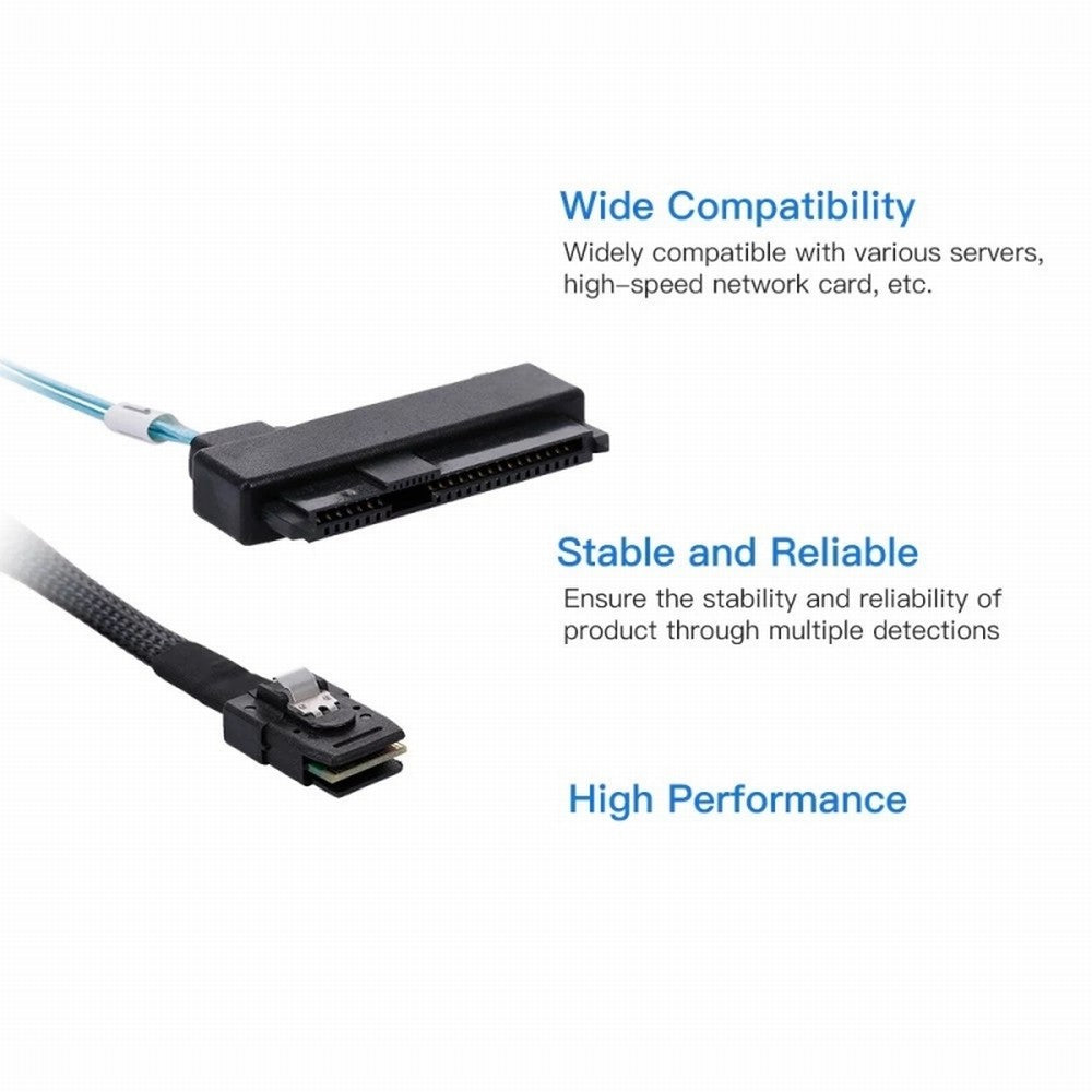 Chenyang Internal 36 Pin Mini SAS SFF-8087 Host to 4 SFF-8482 Target SAS Disk IDE Power Cable 100cm SF-002-1.0M