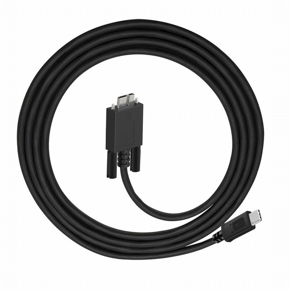 Chenyang 5Gbps USB-C Type-C Host to Micro USB3.0 Screw Mount Straight Cable for Industrial Camera Storage UC-105-BK