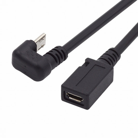 Chenyang 5Pin Micro USB 2.0 Male to Female Power Data Extension Cable Opposite U Shape Back Angled Type for Phone Laptop U2-096-OS