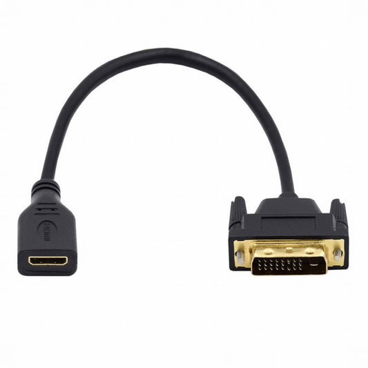 Chenyang DVI 24+1 Male to Mini HDMI 1.4 Type-C 4K Female Extension Cable for Computer HDTV Graphics Card UHD HD-025-CF