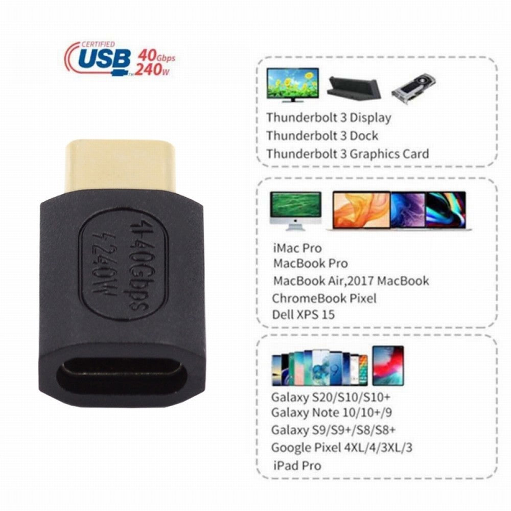 Chenyang USB4 Type C Male to Female Extension 240W Power 40Gbps Data 8K Video Adapter for NS Phone Laptop UC-103-MF