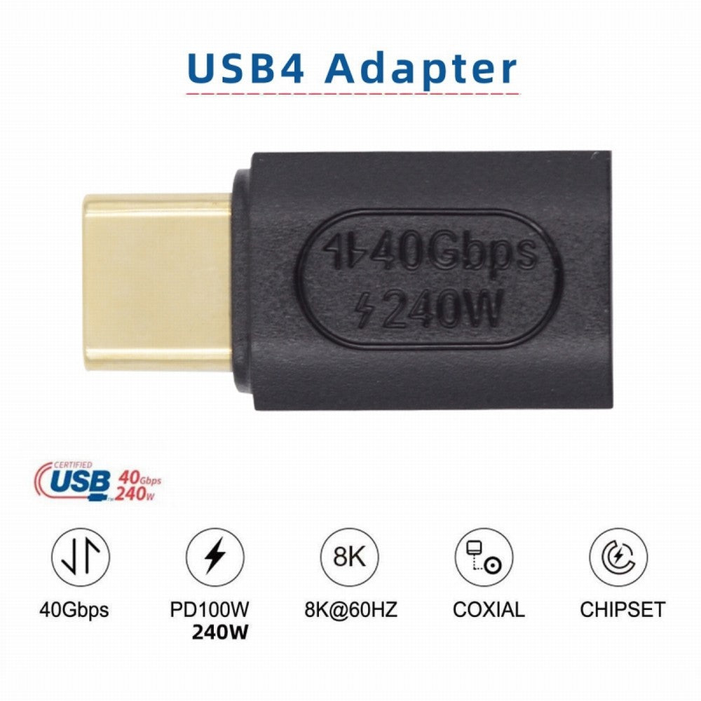 Chenyang USB4 Type C Male to Female Extension 240W Power 40Gbps Data 8K Video Adapter for NS Phone Laptop UC-103-MF