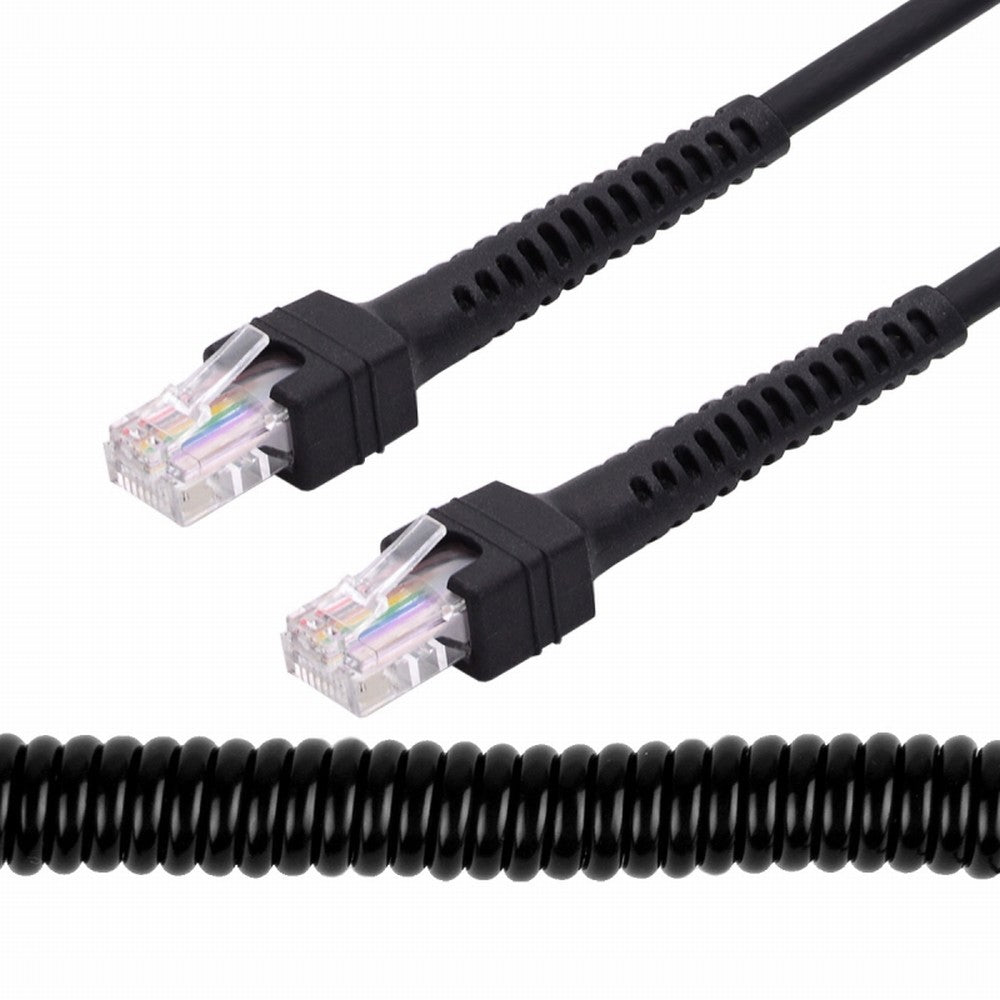 Chenyang RJ45 Cat6 8P8C UTP Male to Male Stretch Coiled Cable Lan Ethernet Network Patch Cord 100cm UT-019