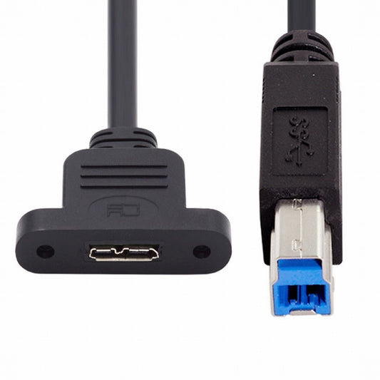 Chenyang Type-B USB 3.0 Male to Micro 3.0 Type-B Female Screw Mount Type Extension Cable 5Gbps U3-083-BM