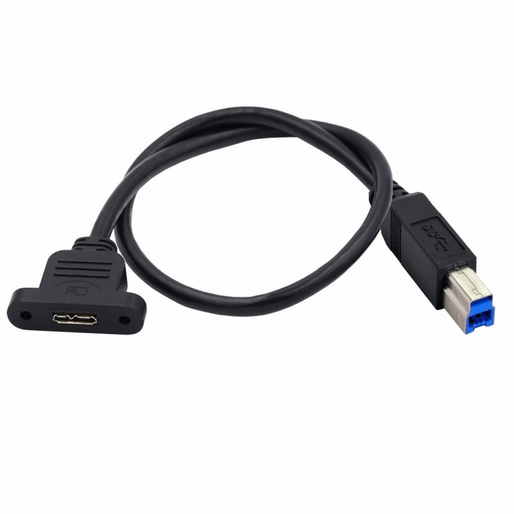 Chenyang Type-B USB 3.0 Male to Micro 3.0 Type-B Female Screw Mount Type Extension Cable 5Gbps U3-083-BM