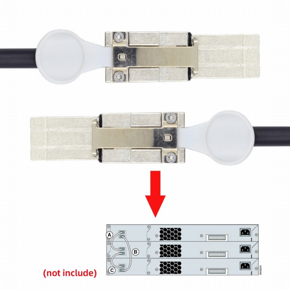 Chenyang 20Gbps 40Gbps FlexStack Stacking Cable CAB-STK-E-0.5M Compatible for Catalyst 2960S 2960X 2960XR Networking Switch SF-073-0.5M