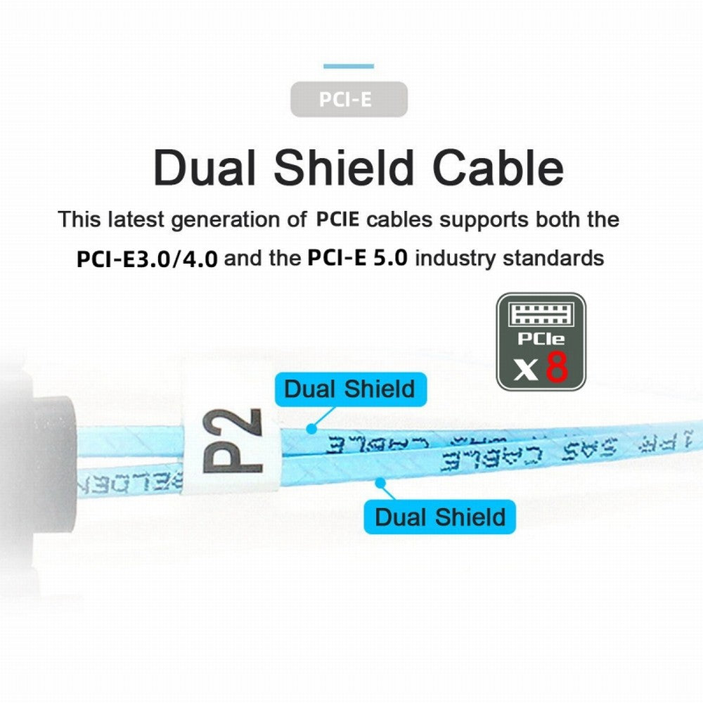 Chenyang Oculink PCIe PCI-Express SFF-8611 8i to SFF-8654 8i 8x Slimline SSD Data Active Cable 50cm SF-076