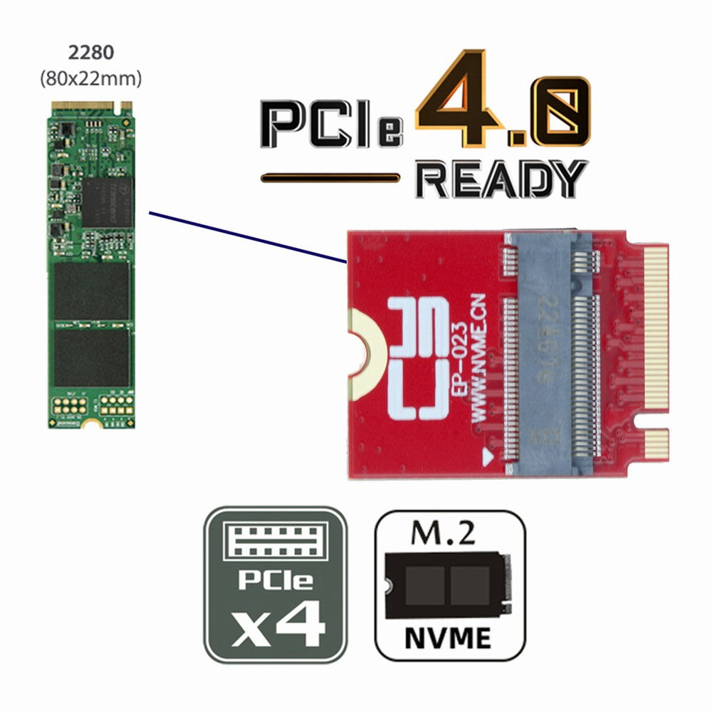 Chenyang NVME M-Key 22x30mm to 22x80mm NGFF Extension SSD Upgrade Adapter Compatible with ROG Flow X13 Gamings Laptop EP-023