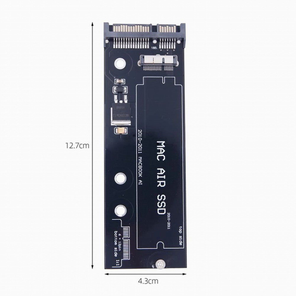 Chenyang PCBA 12+6pin SSD HDD to SATA 22Pin Hard Disk Cartridge Drive for Apple 2010 2011 Macbook Air A1369 A1370 SSD SA-071