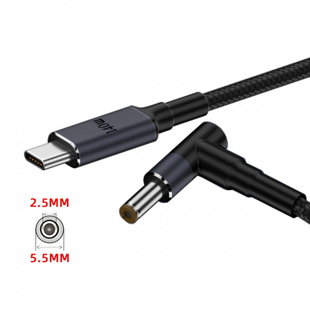 Chenyang Type C USB-C Input to 20V DC 5.5*2.5mm Output Power 100W 135W 140W 65W PD Charge Cable for Laptop UC-065-5525MM