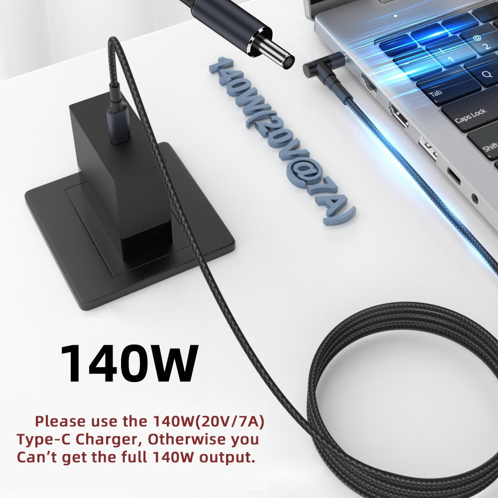 Chenyang Type C USB-C Input to 20V DC 5.5*2.1mm Output Power 100W 135W 140W 65W PD Charge Cable for Laptop UC-065-5521MM