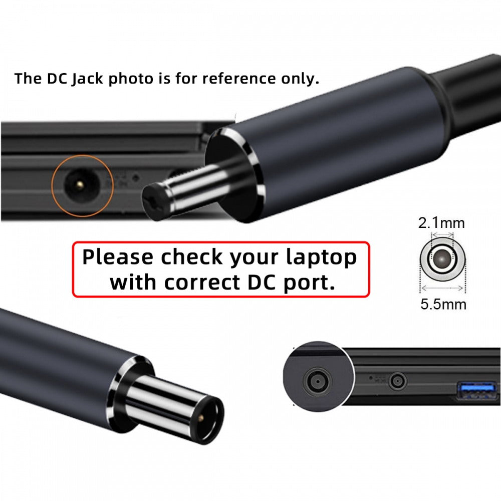 Chenyang Type C USB-C Input to 20V DC 5.5*2.1mm Output Power 100W 135W 140W 65W PD Charge Cable for Laptop UC-065-5521MM