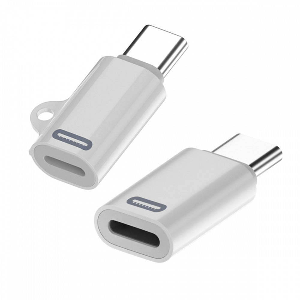 Chenyang 2pcs/set USB-C Type C Male to 8P Female 27W Power 480Mbps Data Adapter Compatible with iPhone 15 & Android & Tablet U2-058-LT020