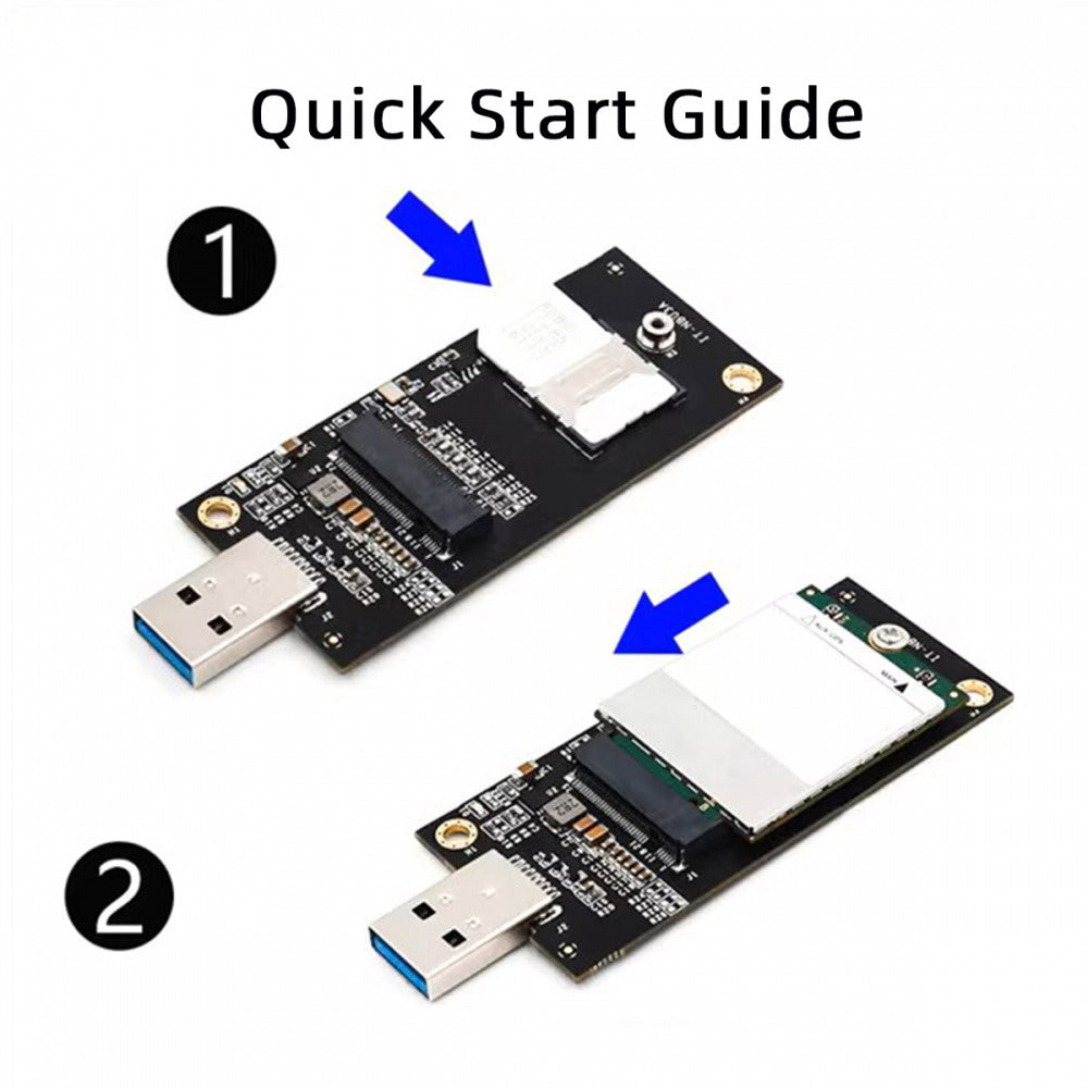 Chenyang NGFF M.2 Key-B WWAN to USB 3.0 Adapter Riser Card w SIM Slot For 3G/4G/5G LTE Wireless Module Modem Card EP-026